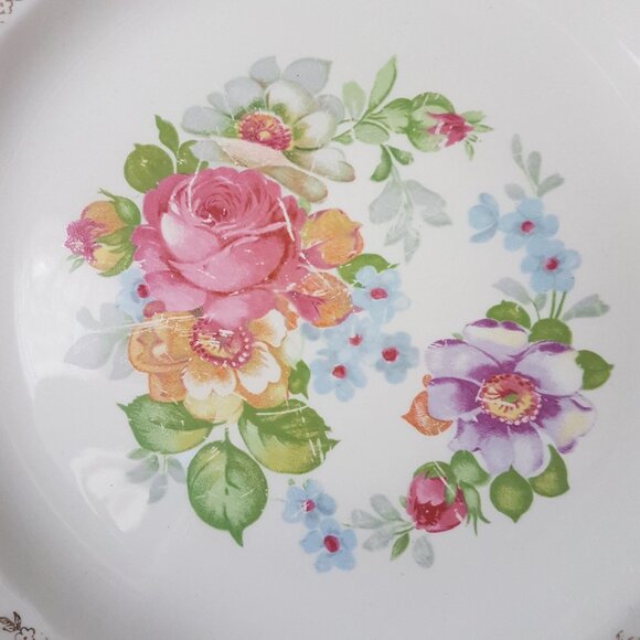 AMERICAN LIMOGES La MARR KS542 22K Gold Filigree Floral Platter & Bowl & Plate - Picture 11 of 16